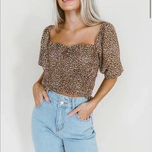 Kittenish leopard top